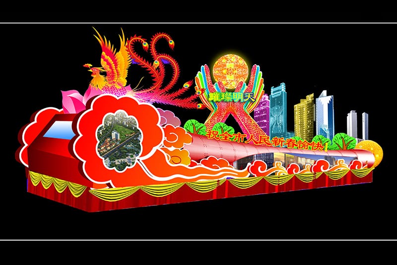 巡游花车制作-节日花车制作-自贡yl9193永利集团彩灯