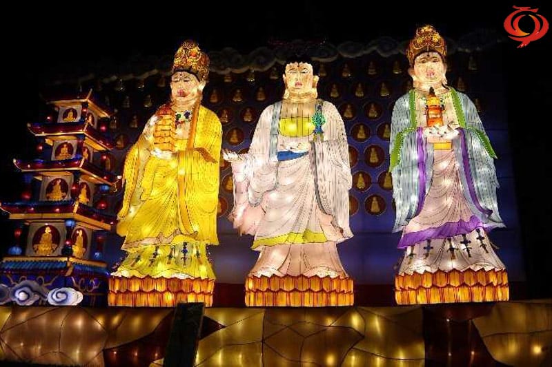 佛像主题花灯，大足石刻灯会